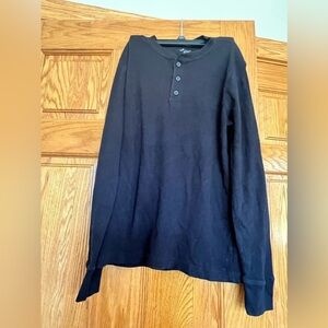 Old Navy - Built in Flex - Thermal Knit - Long Sleeve Henley Shirt